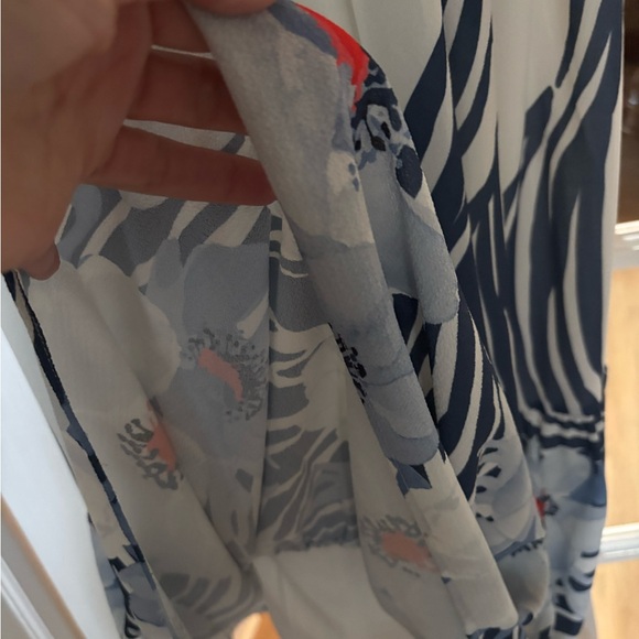 Say European Elegant Blue and White Unique Zebra Print Maxi Dress S Euro 40 - Picture 9 of 12